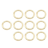 Maxbell 10 Pieces Spring Rings Round Carabiner 3/4inch O Rings for Bags Purse Gold