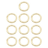 Maxbell 10 Pieces Spring Rings Round Carabiner 3/4inch O Rings for Bags Purse Gold