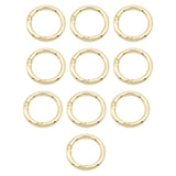 Maxbell 10 Pieces Spring Rings Round Carabiner 3/4inch O Rings for Bags Purse Gold