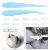 Maxbell Art Sketch Wipe Knife 10 Sponge Heads Wipe Pen Student Sketch Tool