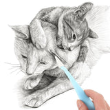 Maxbell Art Sketch Wipe Knife 10 Sponge Heads Wipe Pen Student Sketch Tool
