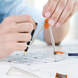 Maxbell Math Geometry Kit Compass Set Protractor Triangle Ruler School Teachers Orange
