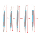 Maxbell Carving Knife Set Vegetable Fruit Sharp Modeling Sculpturing Corer Poke blue