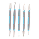 Maxbell Carving Knife Set Vegetable Fruit Sharp Modeling Sculpturing Corer Poke blue
