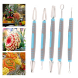 Maxbell Carving Knife Set Vegetable Fruit Sharp Modeling Sculpturing Corer Poke blue