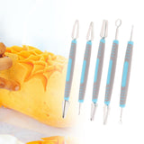 Maxbell Carving Knife Set Vegetable Fruit Sharp Modeling Sculpturing Corer Poke blue