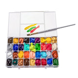 Maxbell 36 Grids Palette Storage Box Case Tray Supplies for Students