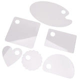 Maxbell Transparent Mixing Palette Pallet Holder Tray for DIY Watercolor Painting Heart 20cmx20cm