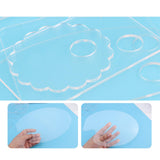 Maxbell Transparent Mixing Palette Pallet Holder Tray for DIY Watercolor Painting Heart 20cmx20cm