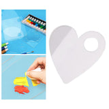 Maxbell Transparent Mixing Palette Pallet Holder Tray for DIY Watercolor Painting Heart 20cmx20cm