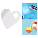 Maxbell Transparent Mixing Palette Pallet Holder Tray for DIY Watercolor Painting Heart 20cmx20cm