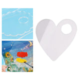 Maxbell Transparent Mixing Palette Pallet Holder Tray for DIY Watercolor Painting Heart 20cmx20cm
