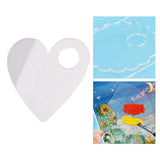 Maxbell Transparent Mixing Palette Pallet Holder Tray for DIY Watercolor Painting Heart 20cmx20cm