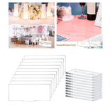 Maxbell 10x Clear Acrylic Place Cards DIY with Holder for Wedding Centerpiece Decor