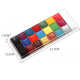 Maxbell 20 Colors Face and Body Paint Washable for Costume Body Art Adults Rose red stencils