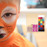 Maxbell 20 Colors Face and Body Paint Washable for Costume Body Art Adults Rose red stencils