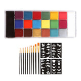 Maxbell 20 Colors Face and Body Paint Washable for Costume Body Art Adults Black stencils