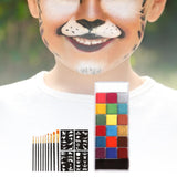 Maxbell 20 Colors Face and Body Paint Washable for Costume Body Art Adults Black stencils