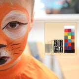Maxbell 20 Colors Face and Body Paint Washable for Costume Body Art Adults Black stencils