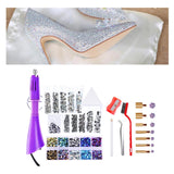 Maxbell Professional Hot Fix Rhinestones Set DIY Crafts for Purse Jewelry Decoration