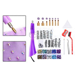 Maxbell Professional Hot Fix Rhinestones Set DIY Crafts for Purse Jewelry Decoration