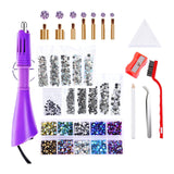 Maxbell Professional Hot Fix Rhinestones Set DIY Crafts for Purse Jewelry Decoration