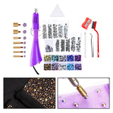 Maxbell Professional Hot Fix Rhinestones Set DIY Crafts for Purse Jewelry Decoration