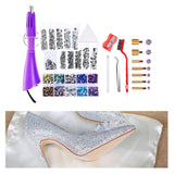 Maxbell Professional Hot Fix Rhinestones Set DIY Crafts for Purse Jewelry Decoration