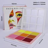 Maxbell 9color Face Body Painting Palette Watercolor for Cosplay Halloween Makeup