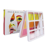 Maxbell 9color Face Body Painting Palette Watercolor for Cosplay Halloween Makeup