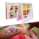 Maxbell 9color Face Body Painting Palette Watercolor for Cosplay Halloween Makeup