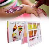 Maxbell 9color Face Body Painting Palette Watercolor for Cosplay Halloween Makeup