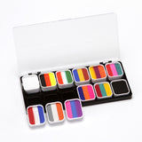 Maxbell Painting Palette Makeup Kit Wood Handle Paint Brush Kids Face Body Paint Set