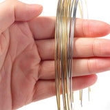 Maxbell 10Pcs 1.5mm Metal Thin Wire Headband Smooth for DIY Craft Hair Holder Gold
