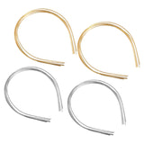 Maxbell 10Pcs 1.5mm Metal Thin Wire Headband Smooth for DIY Craft Hair Holder Gold