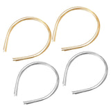 Maxbell 10Pcs 1.5mm Metal Thin Wire Headband Smooth for DIY Craft Hair Holder Gold
