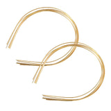 Maxbell 10Pcs 1.5mm Metal Thin Wire Headband Smooth for DIY Craft Hair Holder Gold