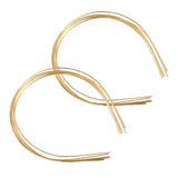 Maxbell 10Pcs 1.5mm Metal Thin Wire Headband Smooth for DIY Craft Hair Holder Gold