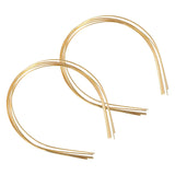 Maxbell 10Pcs 1.5mm Metal Thin Wire Headband Smooth for DIY Craft Hair Holder Gold