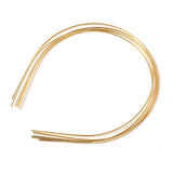 Maxbell 10Pcs 1.5mm Metal Thin Wire Headband Smooth for DIY Craft Hair Holder Gold