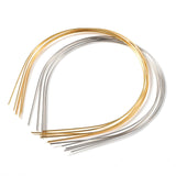 Maxbell 10Pcs 1.5mm Metal Thin Wire Headband Smooth for DIY Craft Hair Holder Gold