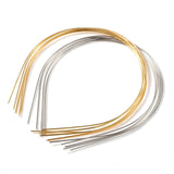 Maxbell 10Pcs 1.5mm Metal Thin Wire Headband Smooth for DIY Craft Hair Holder Gold