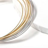 Maxbell 10Pcs 1.5mm Metal Thin Wire Headband Smooth for DIY Craft Hair Holder Gold