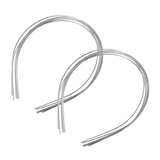 Maxbell 10Pcs 1.5mm Metal Thin Wire Headband Smooth for DIY Craft Hair Holder Silver