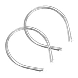 Maxbell 10Pcs 1.5mm Metal Thin Wire Headband Smooth for DIY Craft Hair Holder Silver