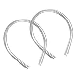 Maxbell 10Pcs 1.5mm Metal Thin Wire Headband Smooth for DIY Craft Hair Holder Silver