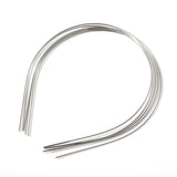 Maxbell 10Pcs 1.5mm Metal Thin Wire Headband Smooth for DIY Craft Hair Holder Silver