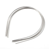 Maxbell 10Pcs 1.5mm Metal Thin Wire Headband Smooth for DIY Craft Hair Holder Silver