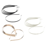 Maxbell 5Pcs 5mm Stainless Steel Hairbands Headwear Handicraf Ladies Girls Women silver