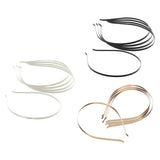 Maxbell 5Pcs 5mm Stainless Steel Hairbands Headwear Handicraf Ladies Girls Women silver